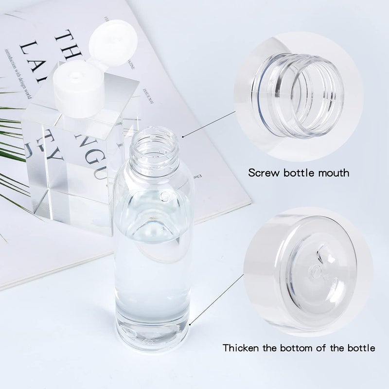 Trendbox 120ml/4oz Clear Plastic Empty Bottles with Flip Cap BPA-Free Travel Containers for Shampoo, Lotions, Liquid Body Soap and Massage Oils - 12 Pack - Image 4
